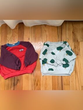 Bobo Choses Kids Red & Burgundy Colorblock Sweatshirt